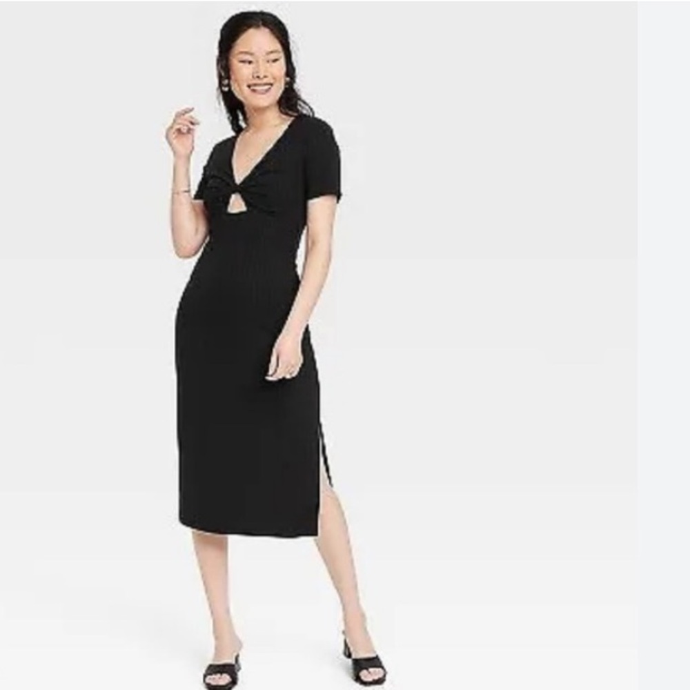 A New Day Women’s Short Sleeve Cut Out Knit Sheath Dress